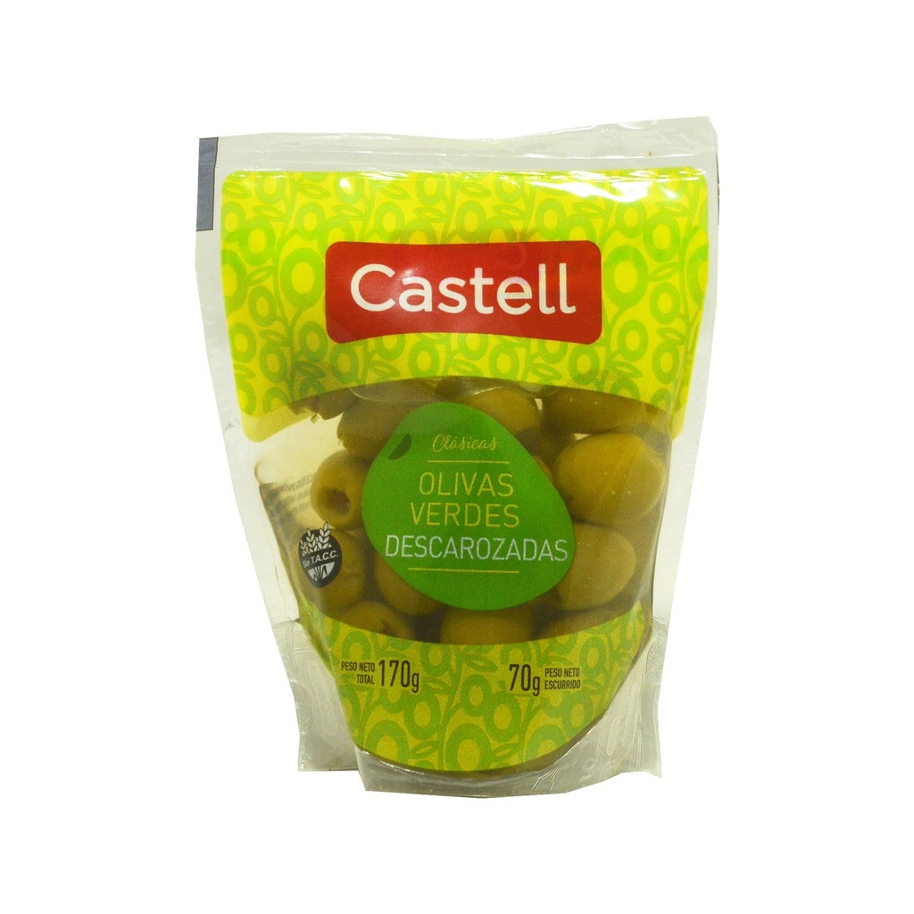 Aceitunas Verdes Descarozadas Castell x 70 g.