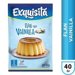 Flan Sabor Vainilla Exquisita Sobre x 40 gr.