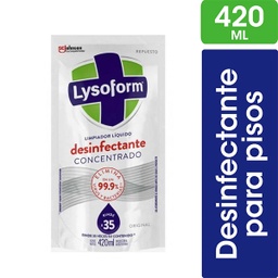 Limpiador Liquido Desinfectante Concentrado Lysoform x 420Ml. Repuesto